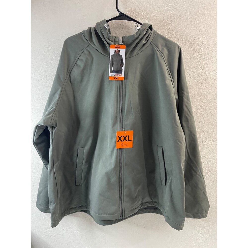 32 Degrees Heat NWT Women's Fleeced Line Hooded Full Zip Softshell Jacket, XXL - Picture 5 of 14